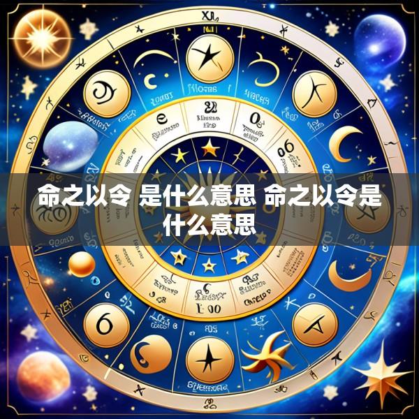命之以令 是什么意思 命之以令是什么意思