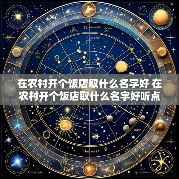 在农村开个饭店取什么名字好 在农村开个饭店取什么名字好听点
