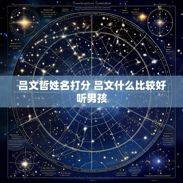 吕文哲姓名打分 吕文什么比较好听男孩