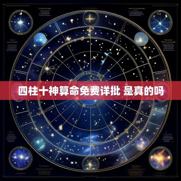四柱十神算命免费详批 是真的吗