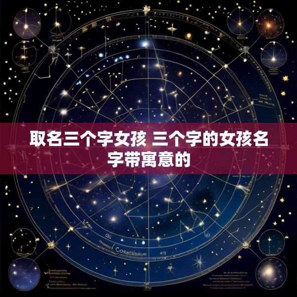 取名三个字女孩 三个字的女孩名字带寓意的