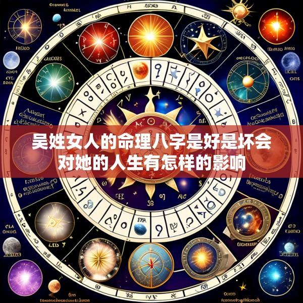 吴姓女人的命理八字是好是坏会对她的人生有怎样的影响