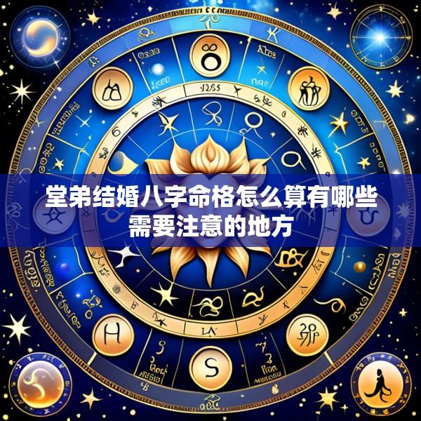 堂弟结婚八字命格怎么算有哪些需要注意的地方