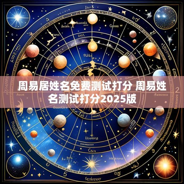 周易居姓名免费测试打分 周易姓名测试打分2025版