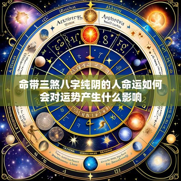 命带三煞八字纯阴的人命运如何会对运势产生什么影响