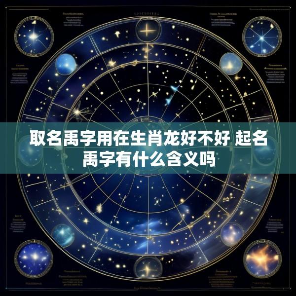 取名禹字用在生肖龙好不好 起名禹字有什么含义吗