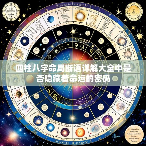 四柱八字命局断语详解大全中是否隐藏着命运的密码