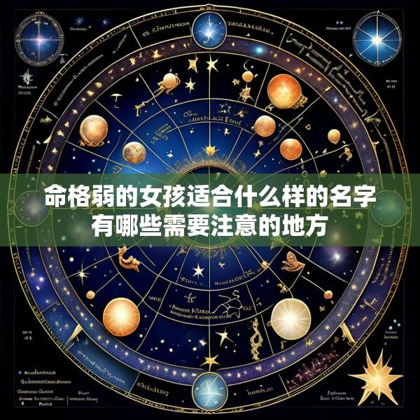 命格弱的女孩适合什么样的名字有哪些需要注意的地方