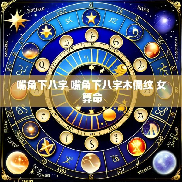 嘴角下八字 嘴角下八字木偶纹 女 算命