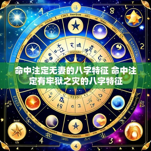 命中注定无妻的八字特征 命中注定有牢狱之灾的八字特征