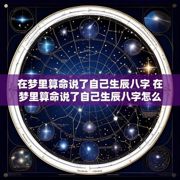 在梦里算命说了自己生辰八字 在梦里算命说了自己生辰八字怎么回事