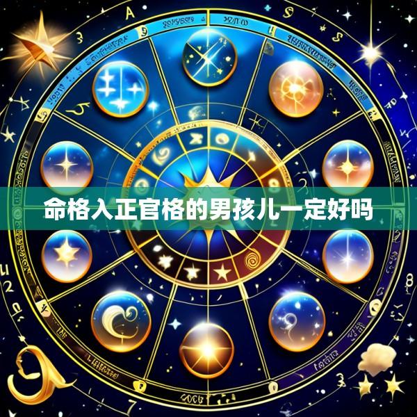 命格入正官格的男孩儿一定好吗