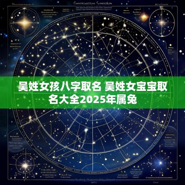 吴姓女孩八字取名 吴姓女宝宝取名大全2025年属兔