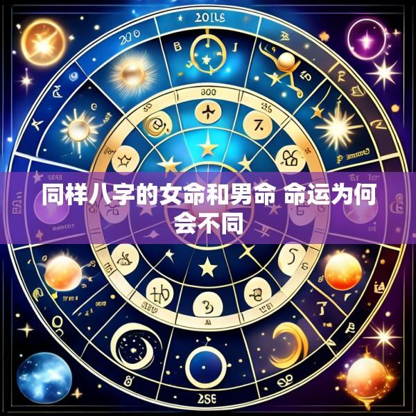 同样八字的女命和男命 命运为何会不同