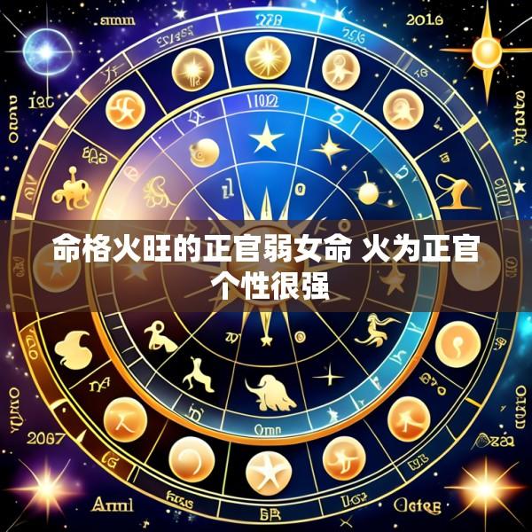 命格火旺的正官弱女命 火为正官 个性很强