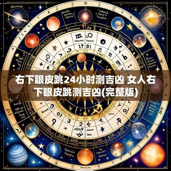 右下眼皮跳24小时测吉凶 女人右下眼皮跳测吉凶(完整版)
