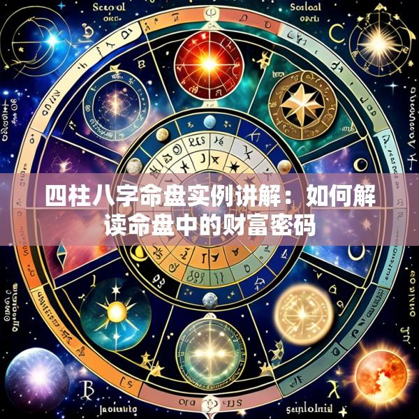 四柱八字命盘实例讲解：如何解读命盘中的财富密码