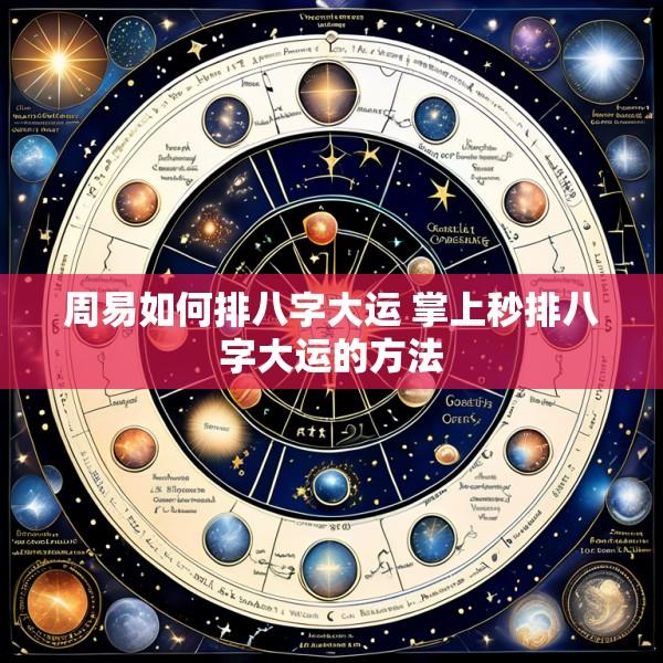 周易如何排八字大运 掌上秒排八字大运的方法