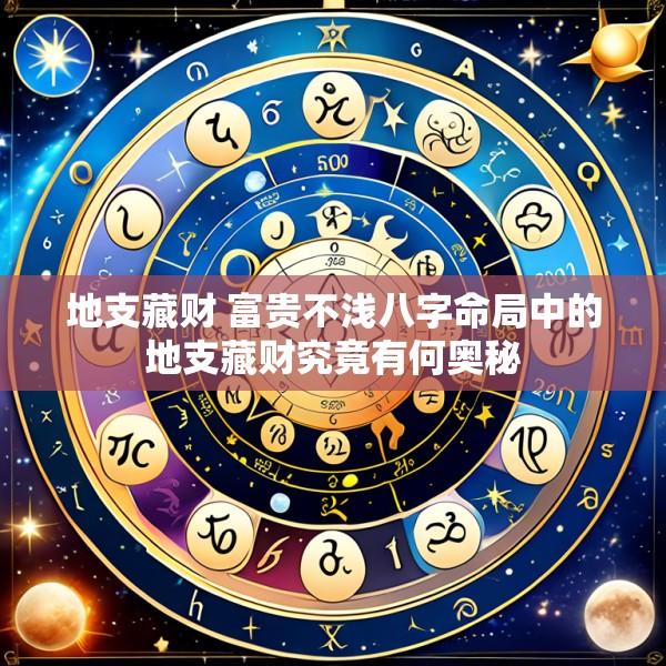 地支藏财 富贵不浅八字命局中的地支藏财究竟有何奥秘