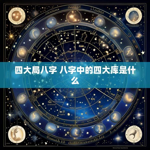 四大局八字 八字中的四大库是什么