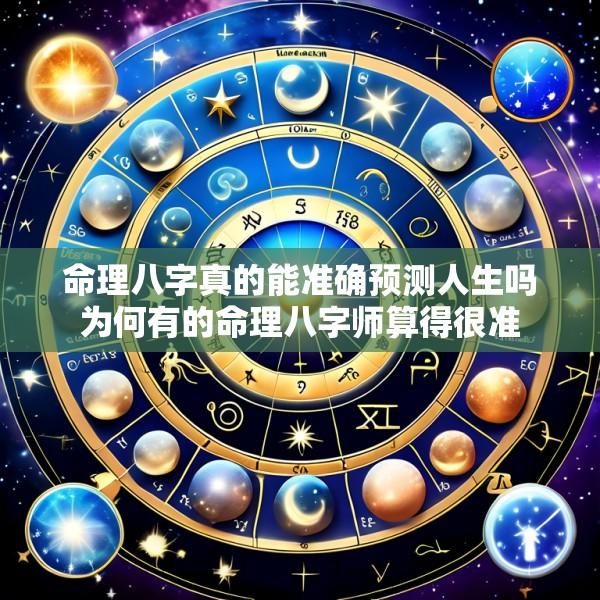 命理八字真的能准确预测人生吗为何有的命理八字师算得很准