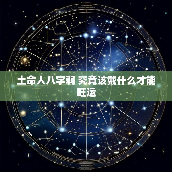 土命人八字弱 究竟该戴什么才能旺运