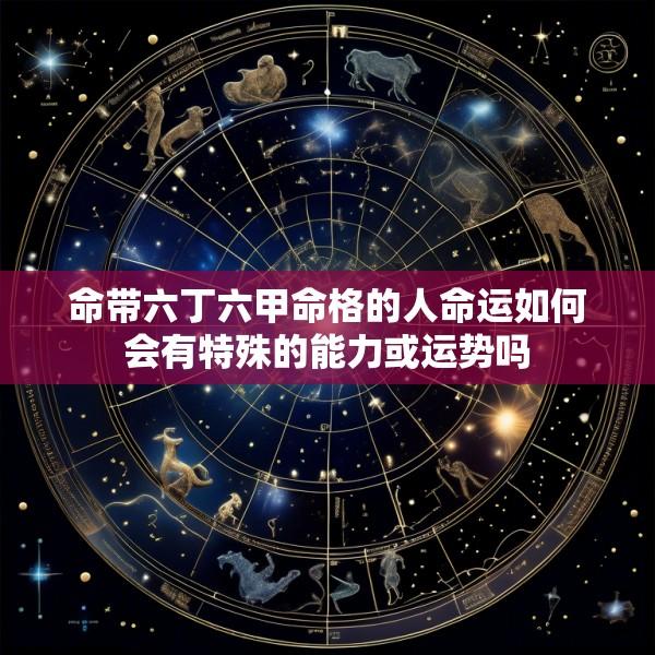 命带六丁六甲命格的人命运如何会有特殊的能力或运势吗