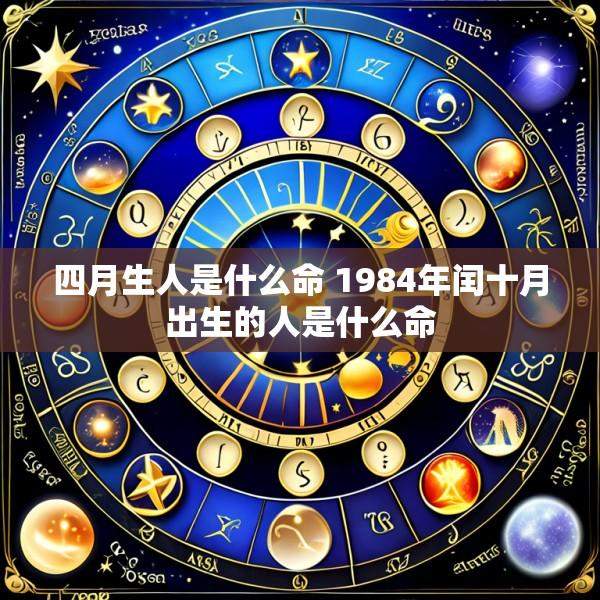 四月生人是什么命 1984年闰十月出生的人是什么命