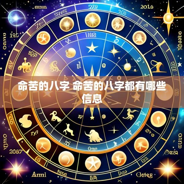 命苦的八字 命苦的八字都有哪些信息