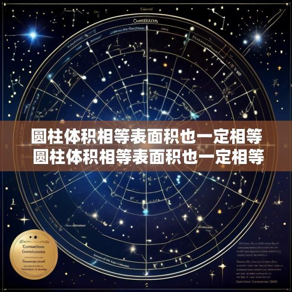 圆柱体积相等表面积也一定相等 圆柱体积相等表面积也一定相等对不对