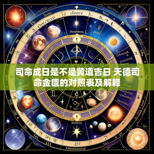司命成日是不是黄道吉日 天德司命金匮的对照表及解释