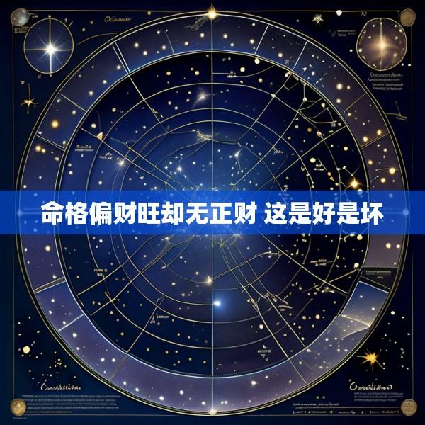 命格偏财旺却无正财 这是好是坏