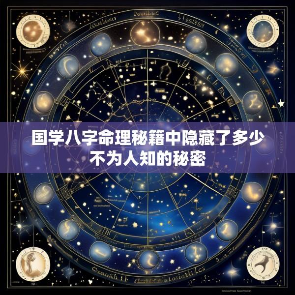 国学八字命理秘籍中隐藏了多少不为人知的秘密