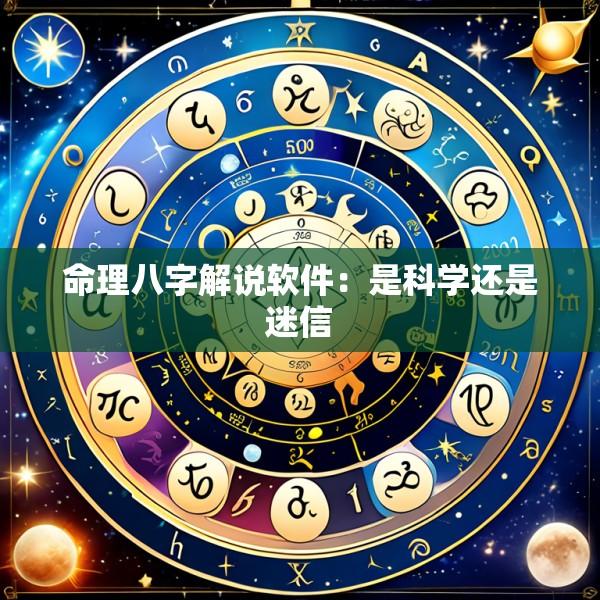 命理八字解说软件：是科学还是迷信
