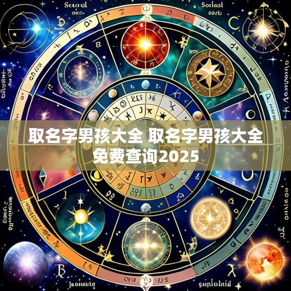 取名字男孩大全 取名字男孩大全免费查询2025