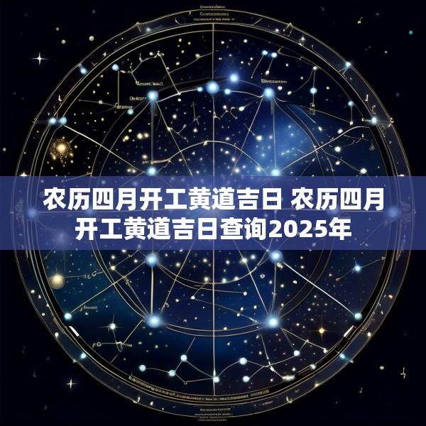 农历四月开工黄道吉日 农历四月开工黄道吉日查询2025年