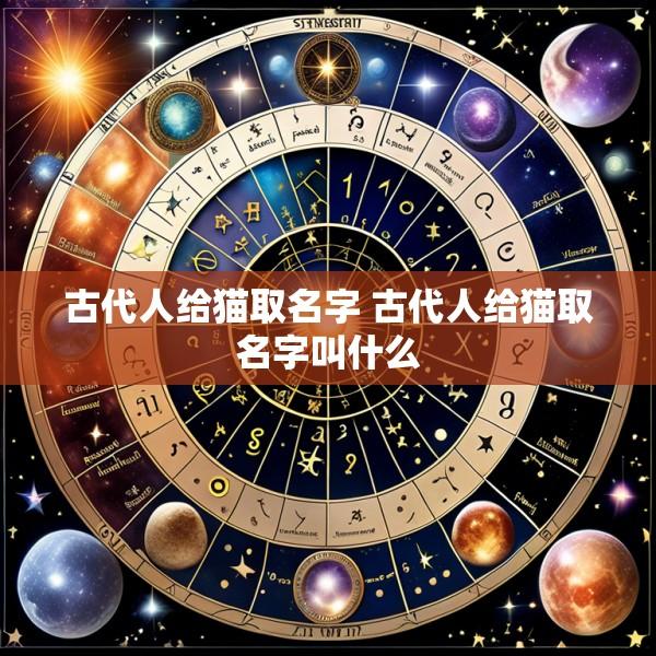 古代人给猫取名字 古代人给猫取名字叫什么