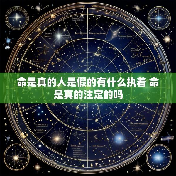 命是真的人是假的有什么执着 命是真的注定的吗