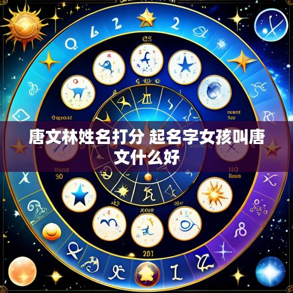 唐文林姓名打分 起名字女孩叫唐文什么好