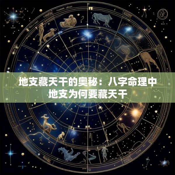 地支藏天干的奥秘：八字命理中地支为何要藏天干
