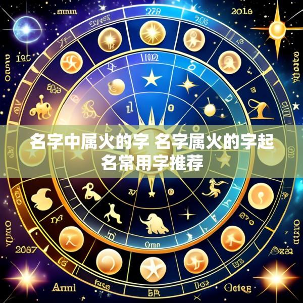 名字中属火的字 名字属火的字起名常用字推荐