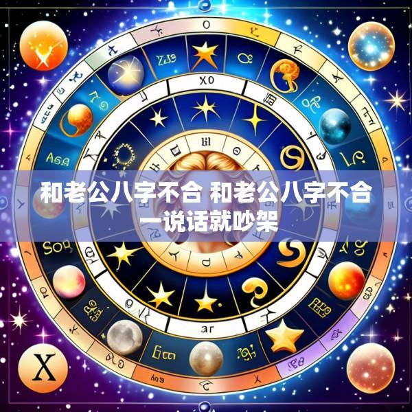 和老公八字不合 和老公八字不合 一说话就吵架