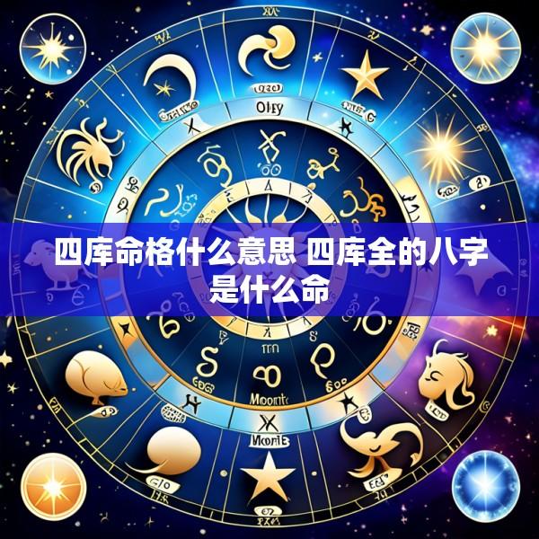 四库命格什么意思 四库全的八字是什么命