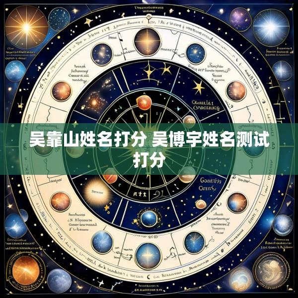 吴靠山姓名打分 吴博宇姓名测试打分