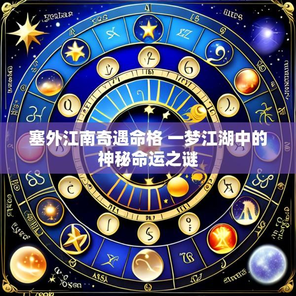 塞外江南奇遇命格 一梦江湖中的神秘命运之谜