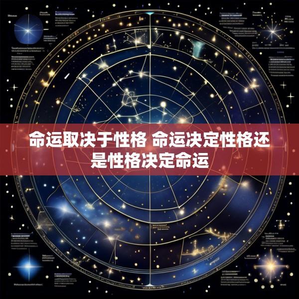 命运取决于性格 命运决定性格还是性格决定命运