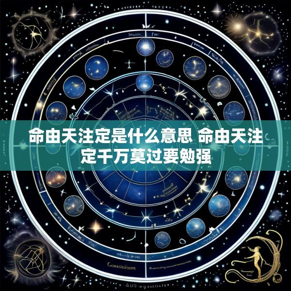 命由天注定是什么意思 命由天注定千万莫过要勉强