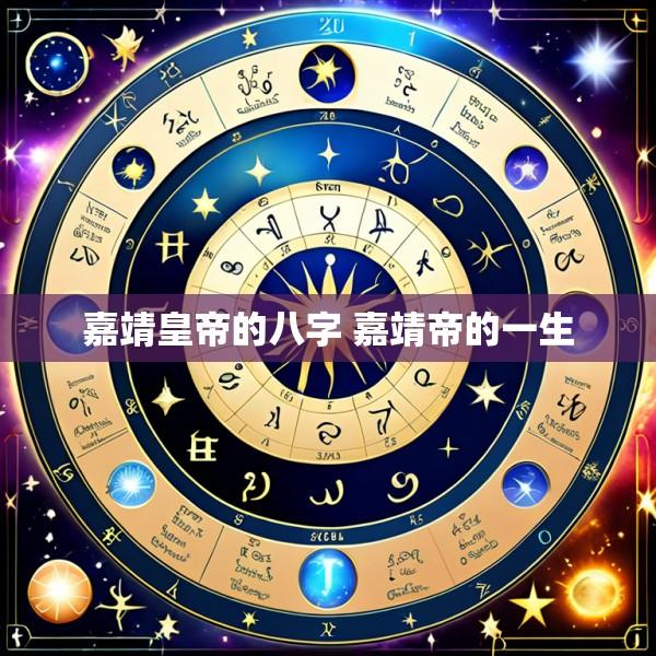 嘉靖皇帝的八字 嘉靖帝的一生