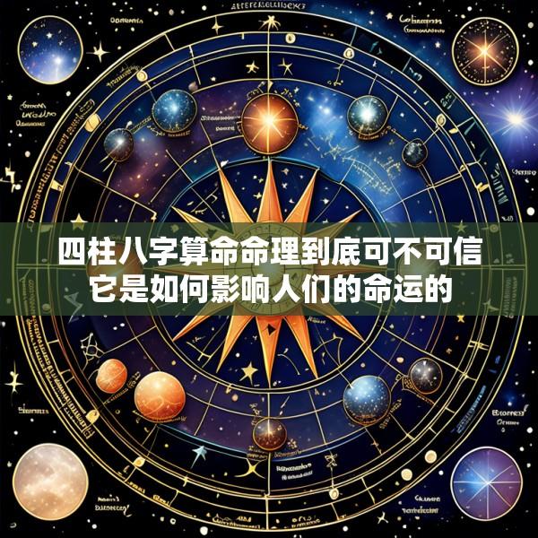 四柱八字算命命理到底可不可信它是如何影响人们的命运的
