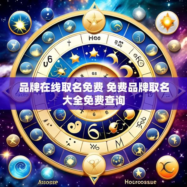 品牌在线取名免费 免费品牌取名大全免费查询